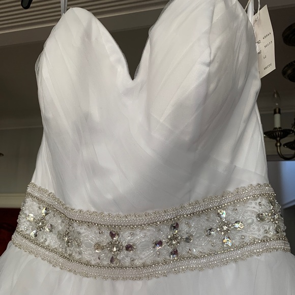 DaVinci Strapless Wedding Gown NWT - Picture 2 of 6